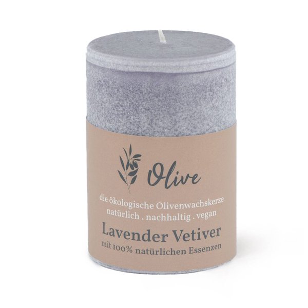 Lavendel Vetiver aus Olivenwachs 100/65 mm